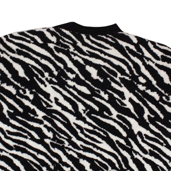 UNRAVEL PROJECT Black/White Wool Zebra Print Sweater Size S $840 - Picture 5 of 5